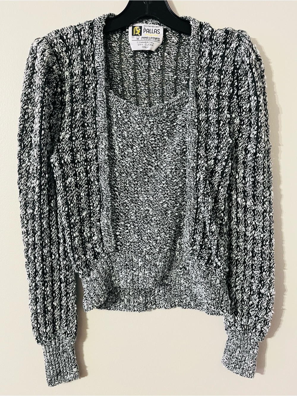 Vintage Pallas Original Hand Loomed 100% Pure Irish Linen Sweater Sz M
